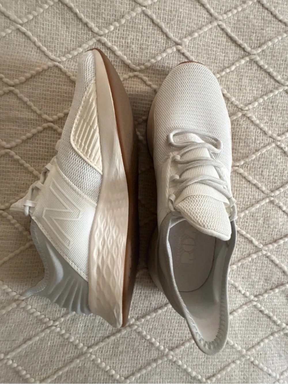 New Balance All-Cream Knit Sneaker
